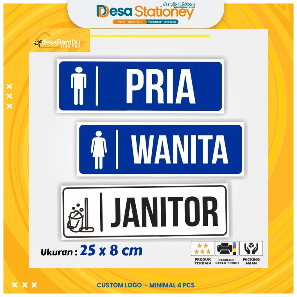 

Stiker Penunjuk Toilet / Stiker Penunjuk WC / Stiker Tollet - Afbi Print