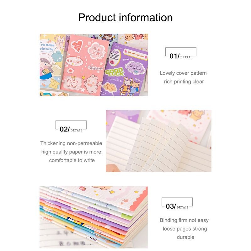 

Buku Kecil Kartun Lucu Alat Tulis Pembelajaran Buku Catatan Siswa Hadiah Kecil Aktivitas