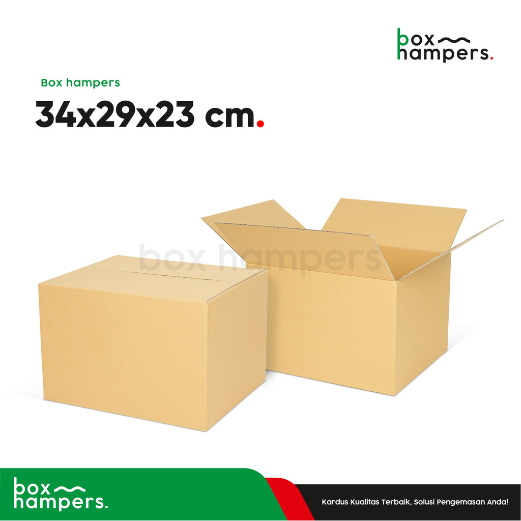 

Box 34X29X23 (HBR SEDANG) Kardus/Kemasan/Kotak/Packaging/Normal/A1/AMDK/Tinggi10/Tinggi23