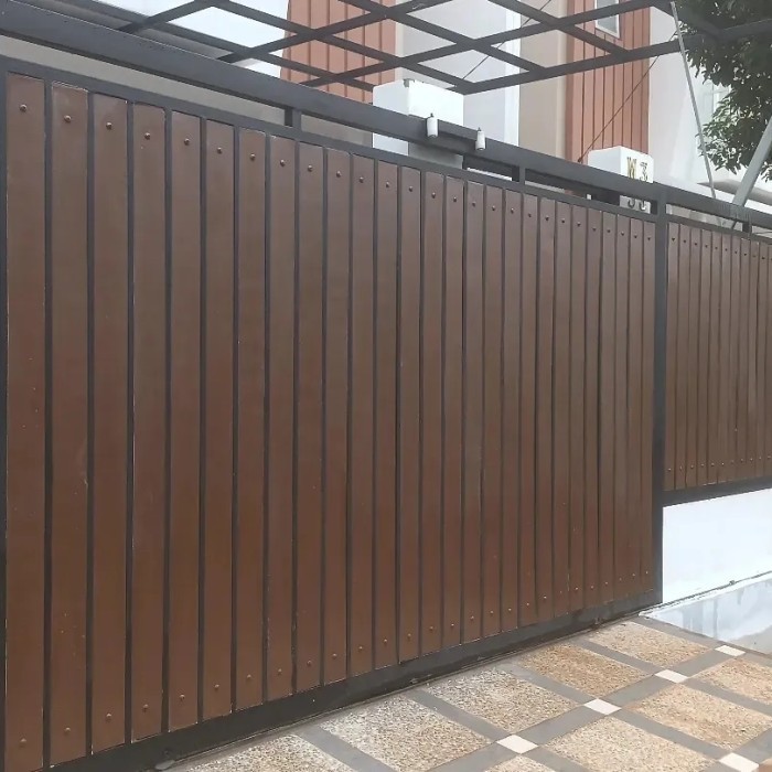 pagar grc polos coklat tua,besi hollow galvanis