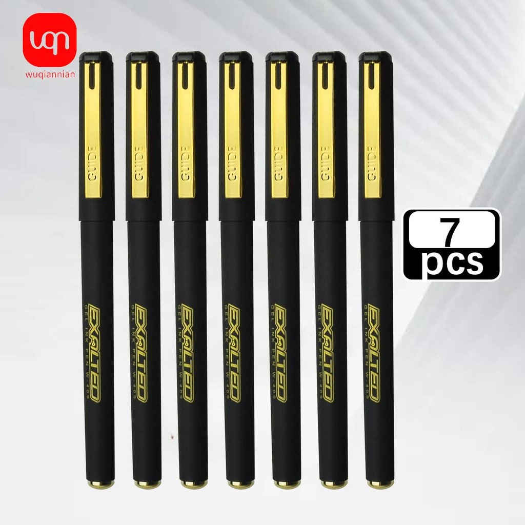

WQN gel pens sets ballpoint 0.5mm black gold elegant pen Kawaii Aesthetic beautiful stationery cute cheap stuff school supplies