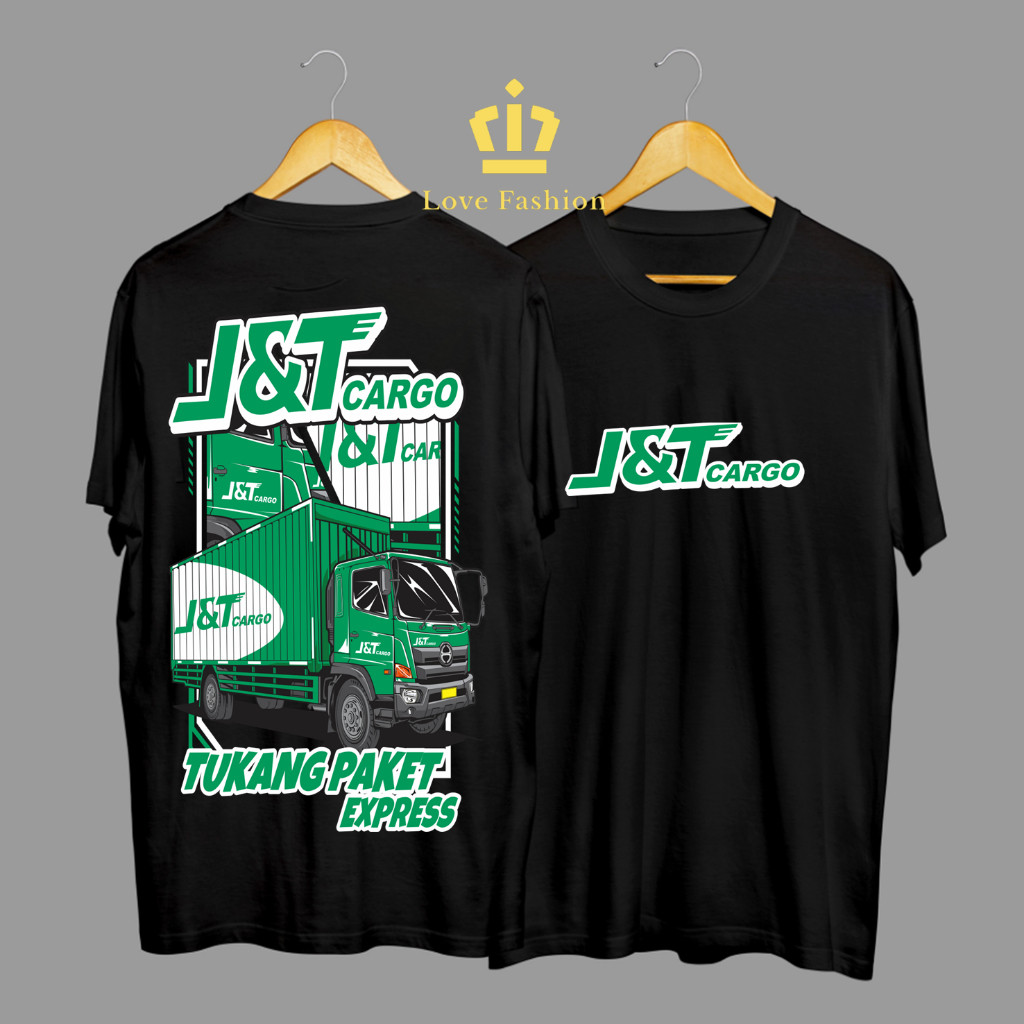 Kaos Tshirt Baju Distro JNT Cargo Ekspedisi Tukang Paket Express Premium Terbaru