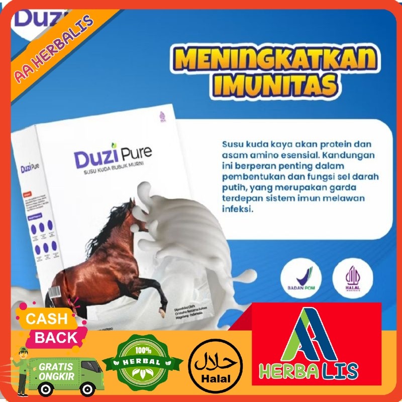 

Duzi Pure Susu Kuda Murni 100% Original