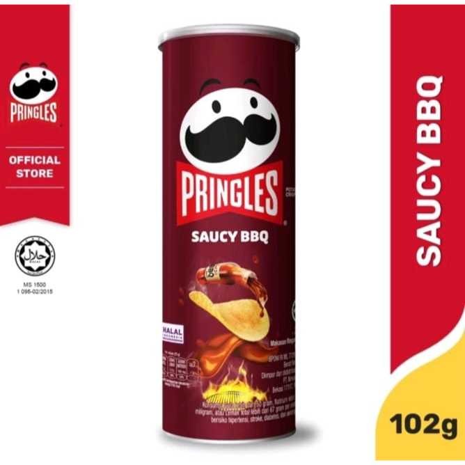 

Pringles Saucy BBQ / Kripik Kentang BBQ 102 Gr