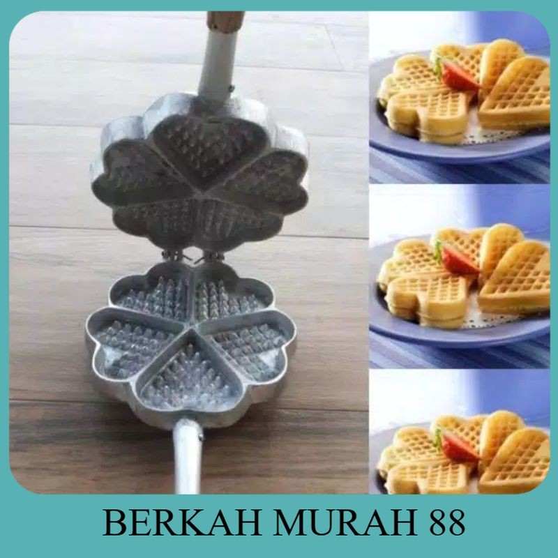 Cetakan Kue Wafel Hati Cetakan Bapel Hati Cetakan Wafel Cetakan Kue Wafel Tebal
