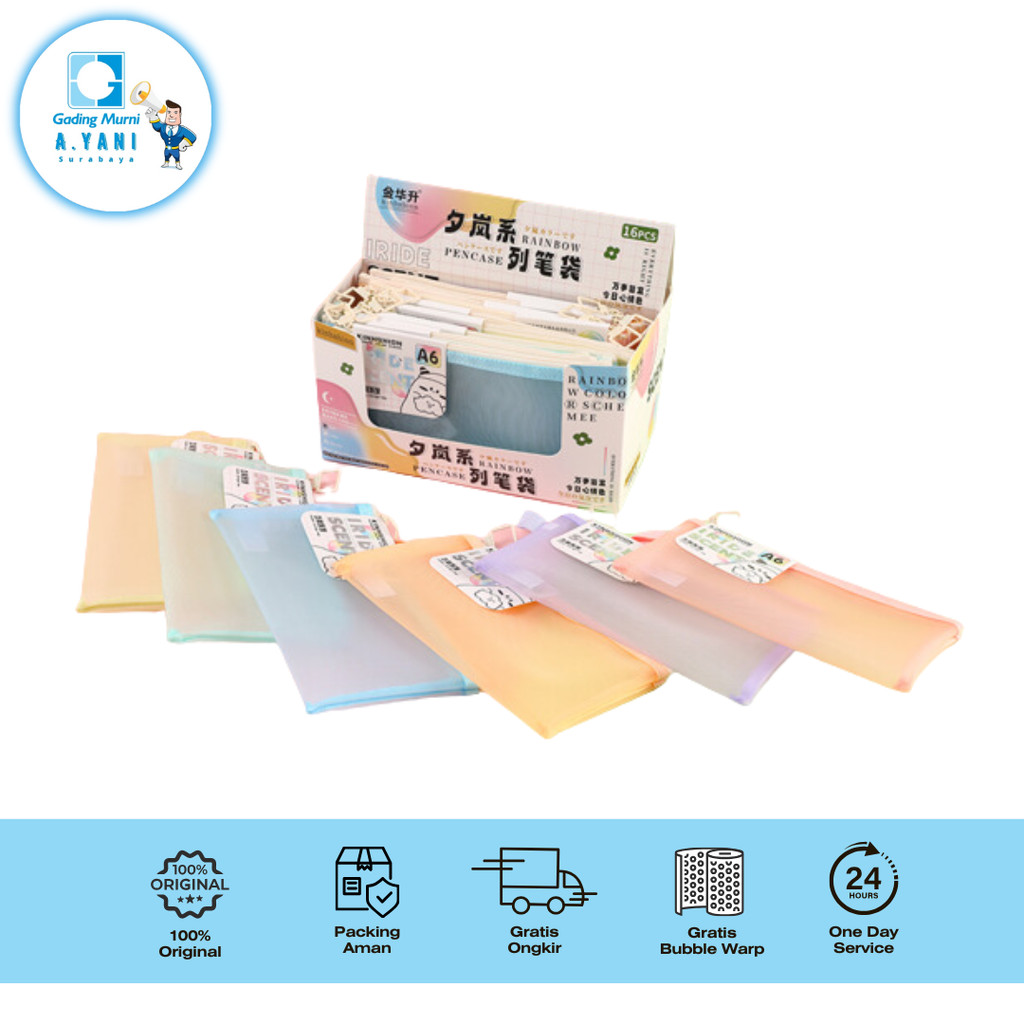 

KINHSHION PENCIL CASE XL 6121 WARNA CAMPUR UKURAN A6