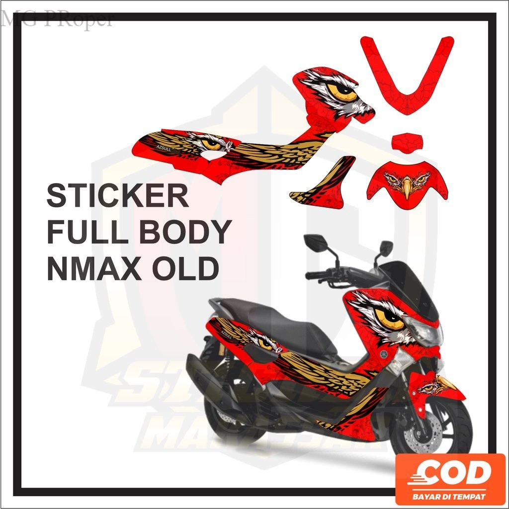 Striping Decal Stiker NMAX  Nmax  Yamaha N Max 2015 2016 2017 2018 2019 Mata Elang bahan tebal