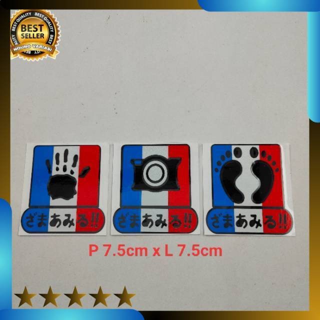 stiker cutting kaki tangan kamera thailand warning jangan di injak  sentuh  foto Lightnaziashop