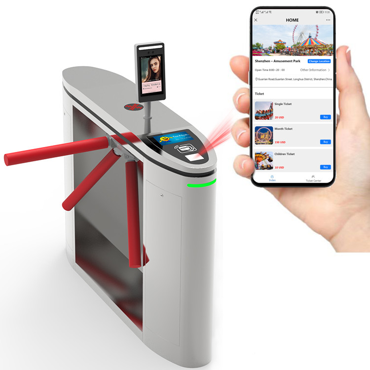 

Access control token acceptor integration tickets controller 1D/2D lcd qr code flap barrier in Water Taxi