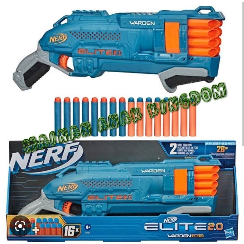 Nerf Elite 2.0 Warden Db - 8 Blaster Original KSMbersaudara