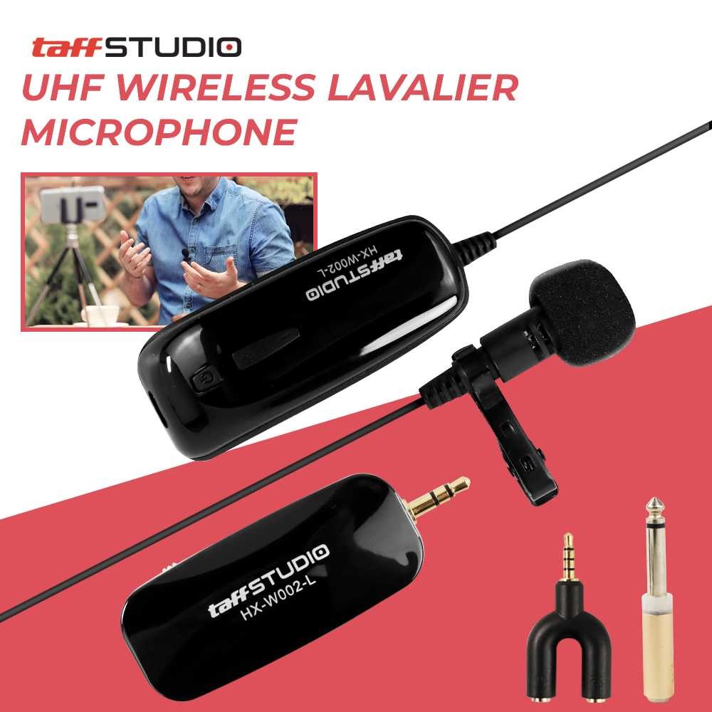 TaffSTUDIO UHF Wireless Lavalier Microphone Podcast Interview - HX-W002-L ( ORI )