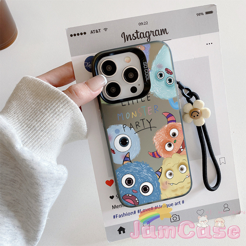 【Jam Case】case XM Monster dengan Garis Tangan Bunga Casing ponsel cocok untuk XM POCOX6PRO NOTE13PRO