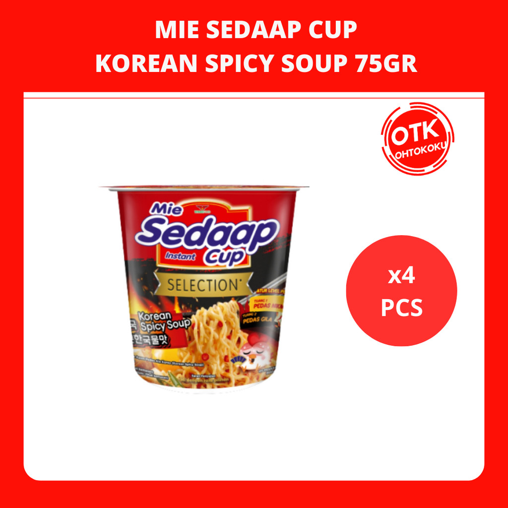 

SEDAAP Mie Instan Cup Korean Spicy Chicken 81gr X4pcs