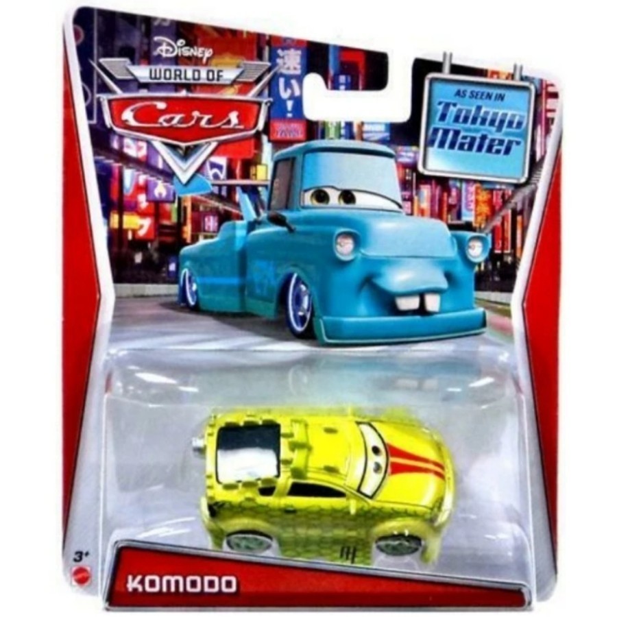 Diecast Skala 1/55 Mattel Disney Pixar Cars KOMODO Toon Tokyo Mater