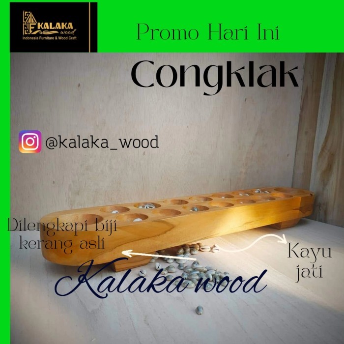 Congklak dakon kayu jati