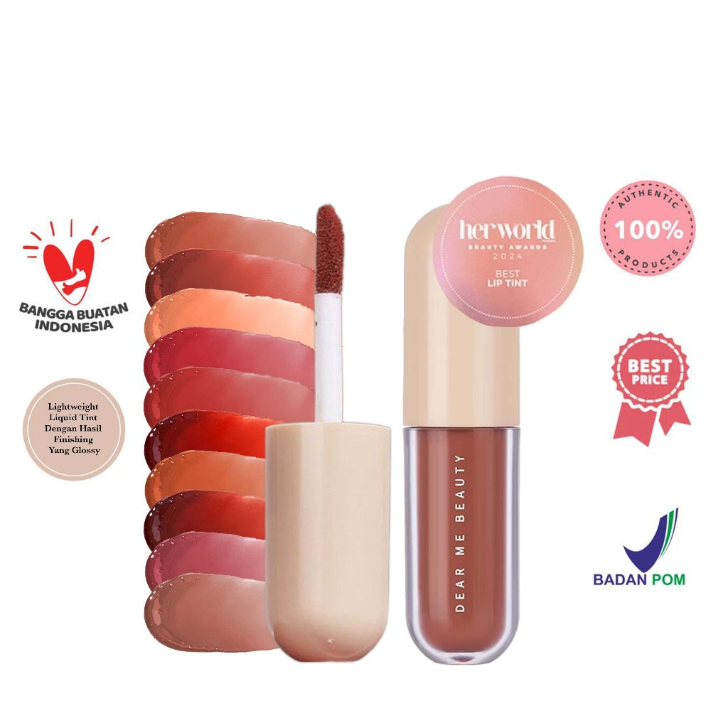 DEAR ME BEAUTY Serum Lip Tint ORIGINAL 3 ML BPOM | Dear Me Beauty Lip Tint Dear Elily Rissa Dear Van