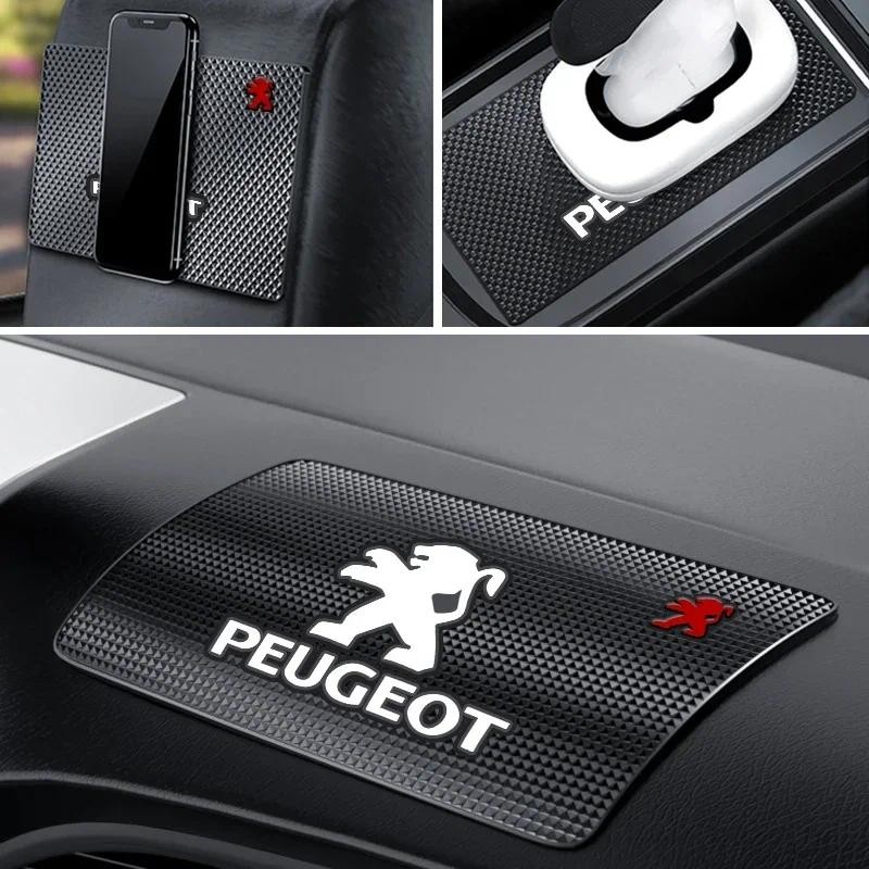 

Car Logo Interior Non-Slip Mat For Peugeot 206 307 308 3008 207 208 407 508 2008 5008 107 106 205 4008 Car Styling Accessories