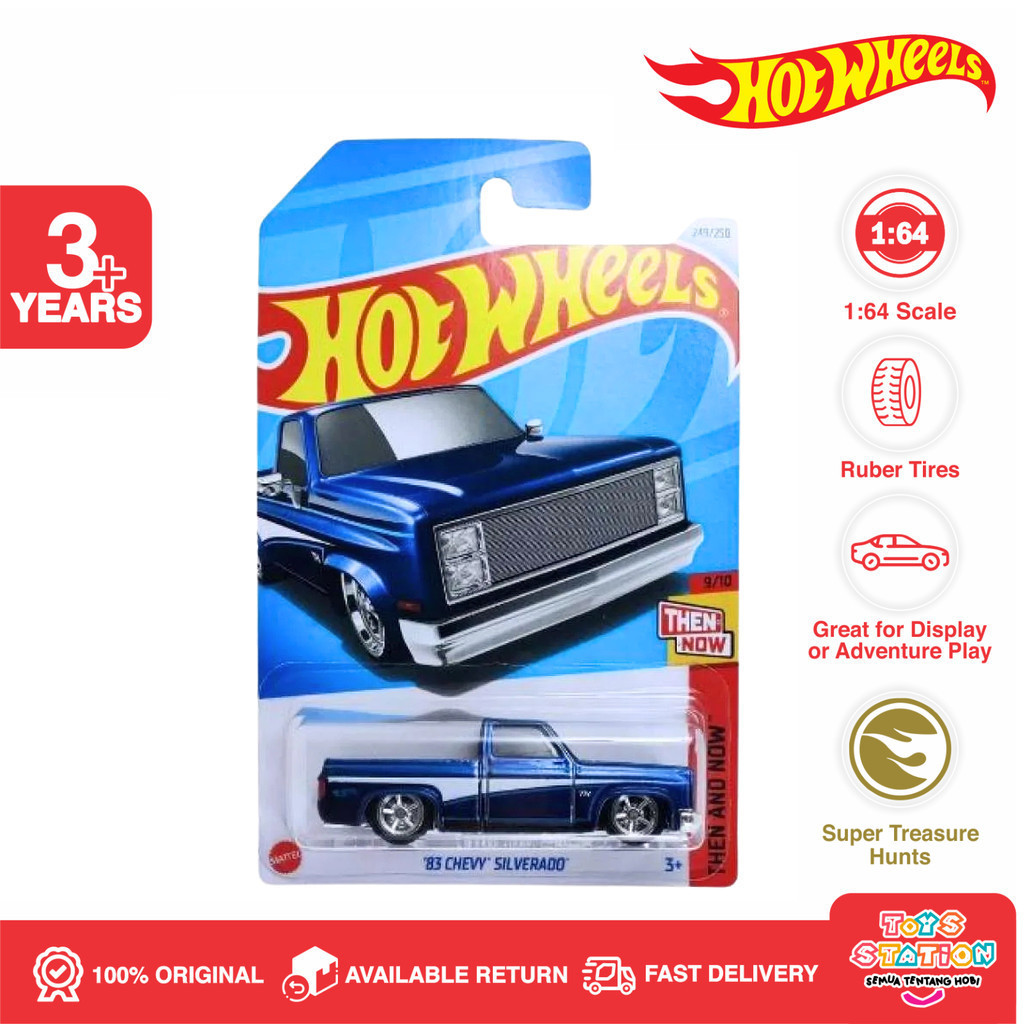 Hot Wheels Super Treasure Hunt 83 Chevy Silverado Blue