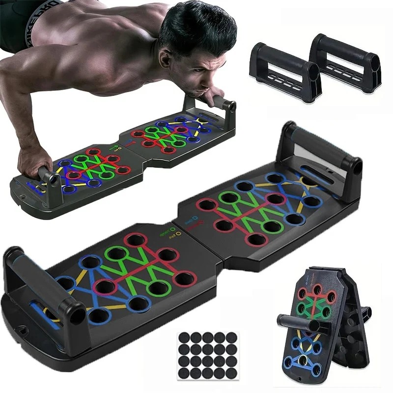 2025Portable Multifunctional Push-up Board Set with Handles Foldable Fitness Equipment for Chest Abd
