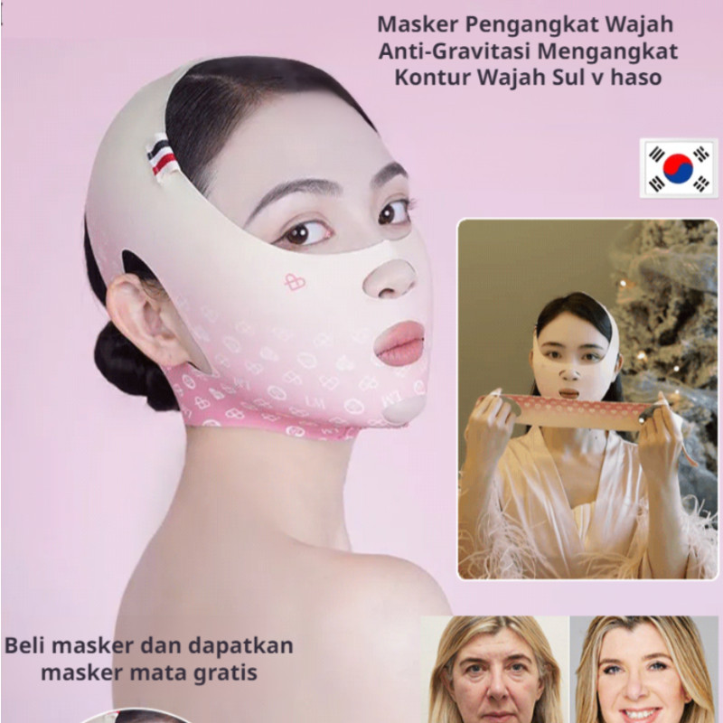 【COD+Kirim Dalam 24 Jam】[Stok Tersedia] Mask V Face Facial Slimming Bandage Tighten Nasolabial Folds