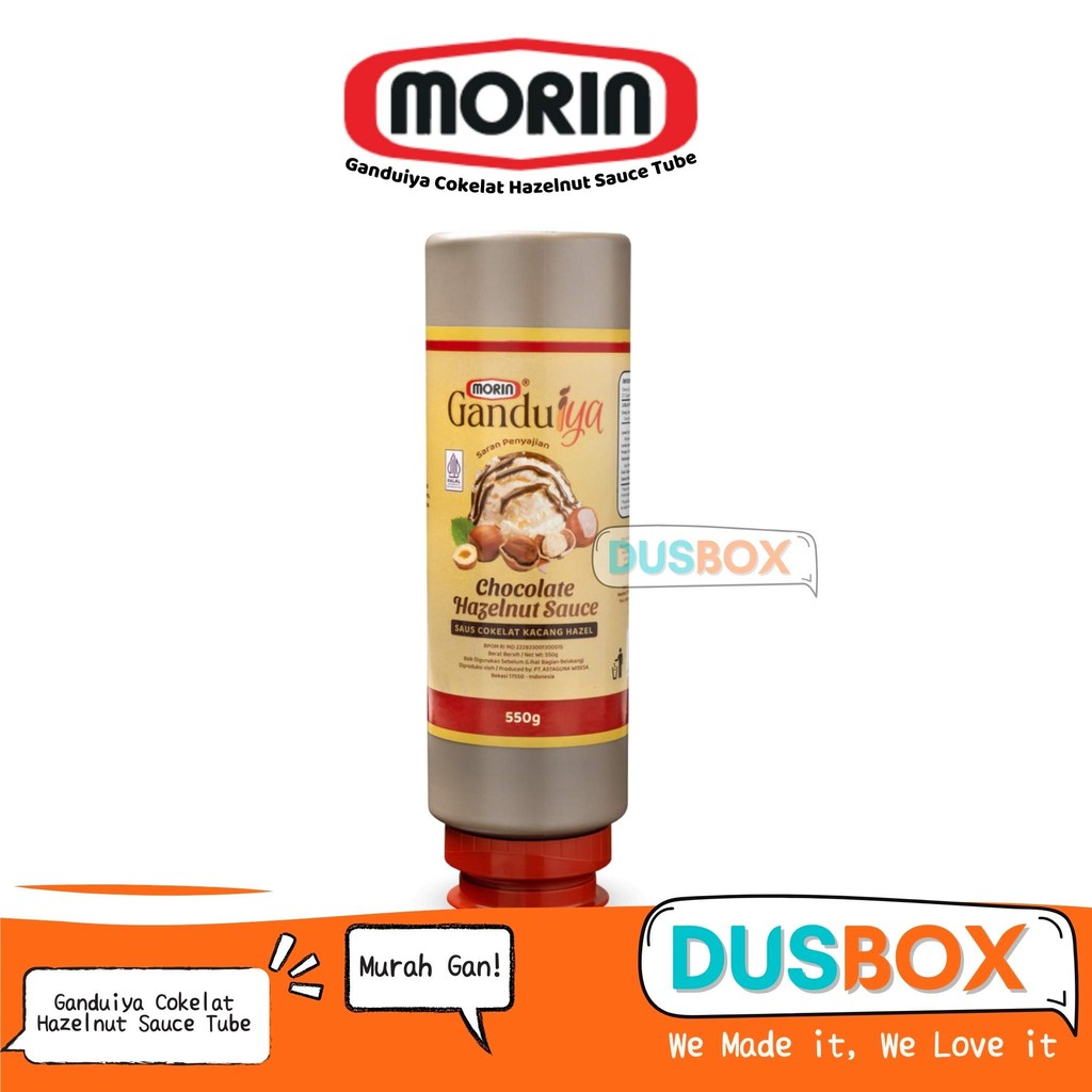 

Morin Ganduiya Cokelat Hazelnut Sauce Tube 550gr / Saus Cokelat Hazelnut / Morin Saus Cokelat Hazelnut