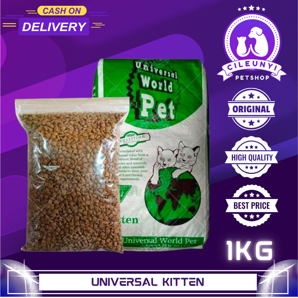 Universal Kitten 1kg repack makanan kucing universal kitten