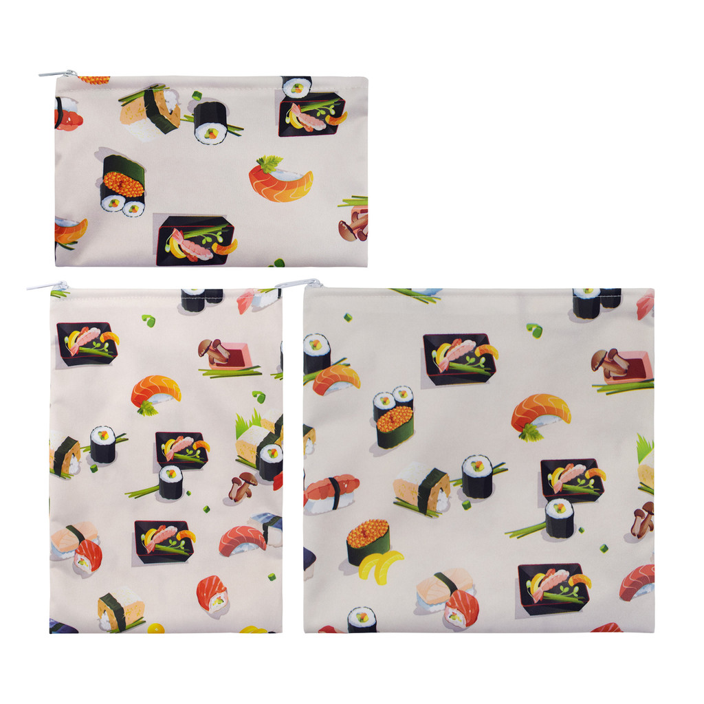 

3 Set Wet Bags Reusable Washable for Snack Fruit Sandwich