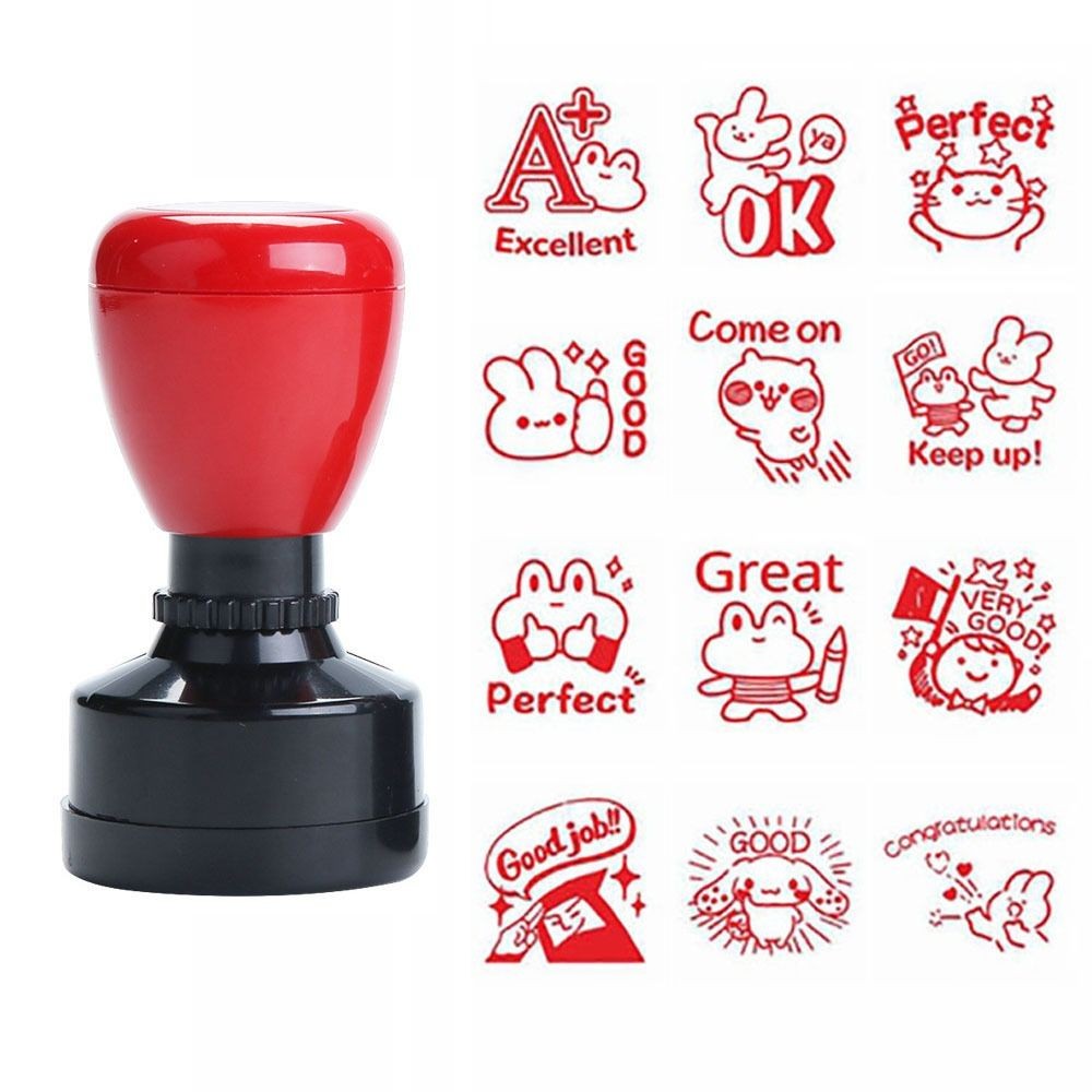 

Portable Praises Emoticons Teacher Encourage Stamp DIY Scrapbooking Seal Comments Seal Teacher Supplies Praise Stamps