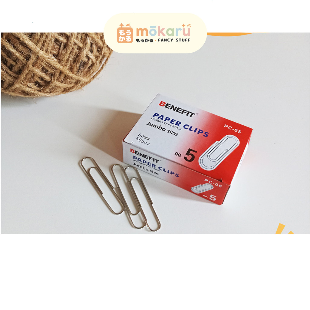 

Benefit Paper Clip PC-05 No.5 Penjepit Penjilid Kertas Ukuran Jumbo 5cm