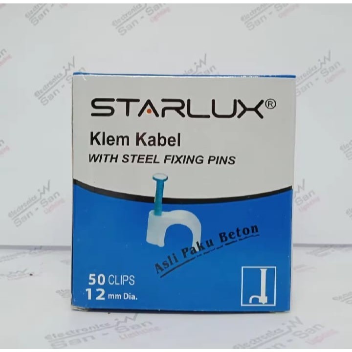 (Harga 1pak isi 50pcs) KLEM KABEL STARLUX, KLEM KABEL PAKU BAJA, - 9 STARLUX - 6