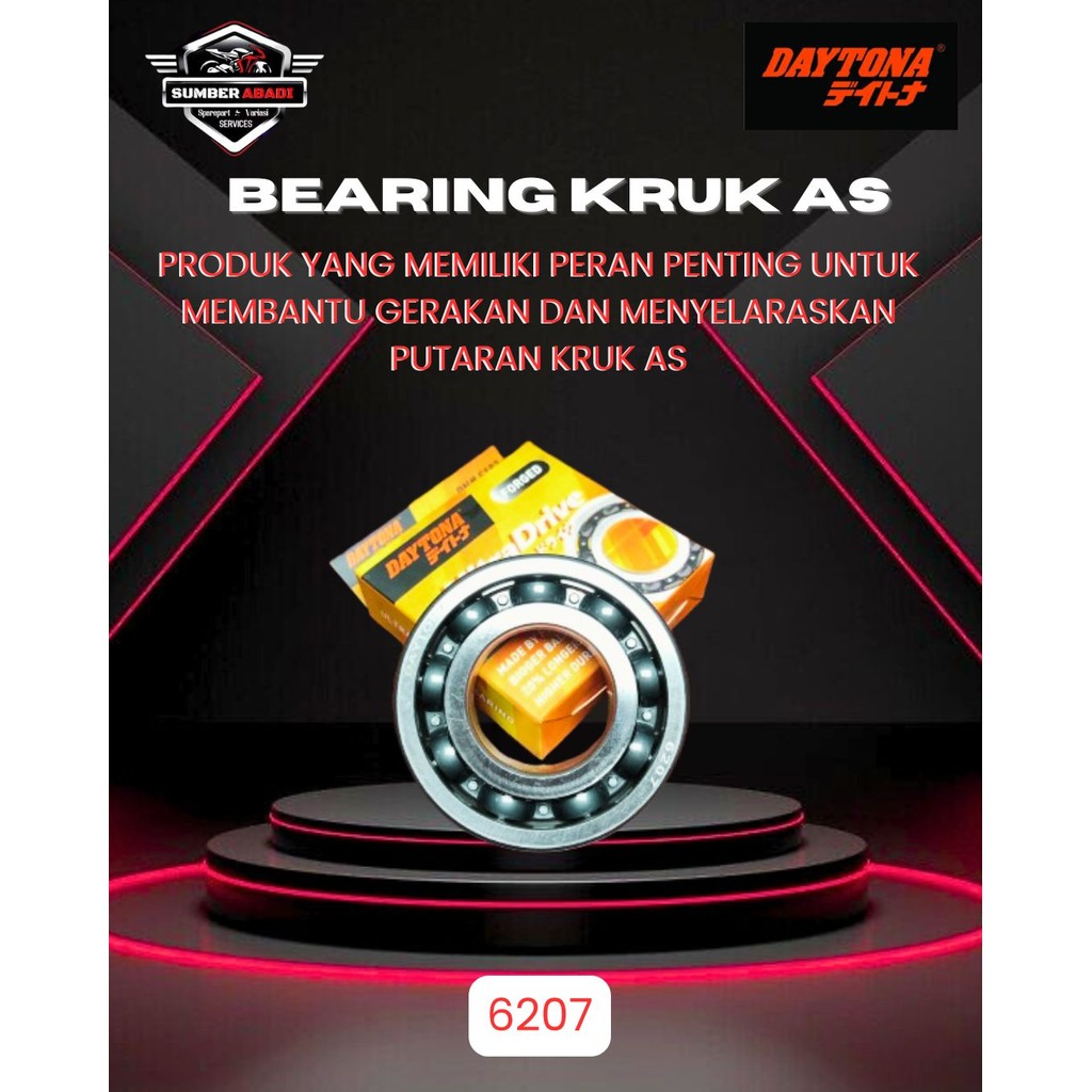 Daytona Bearing Laher Kruk AS Crankshaft 6207
