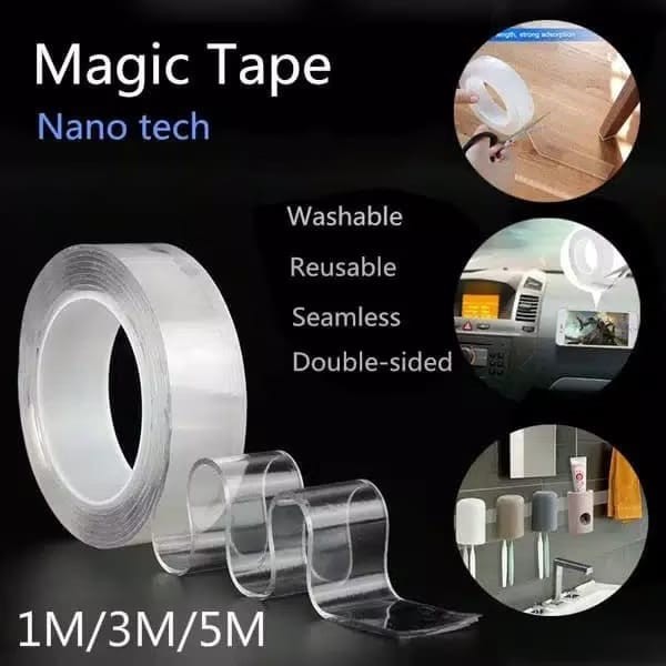 

SHINV Labkan Double Tape Bening 1m 2 sisi Selotip serbaguna