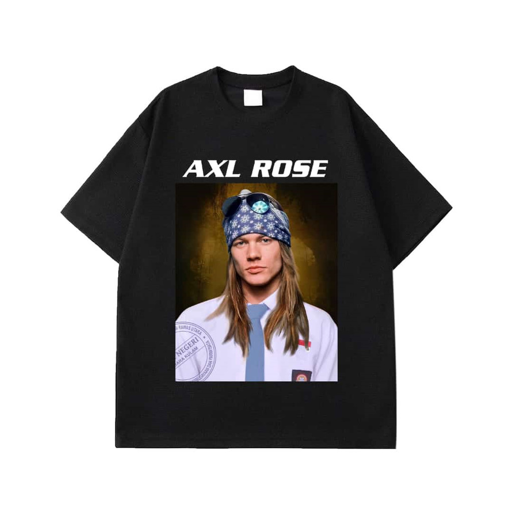 T-Shirt Kaos Baju skena cowok Axl Rose Cotton LENGAN PENDEK Tren Oversize