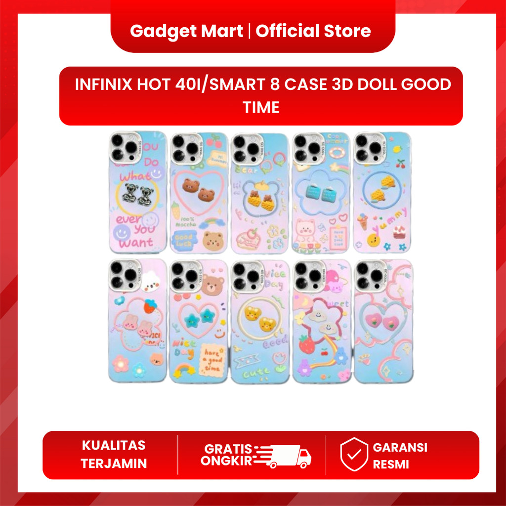Infinix Hot 40i/Smart 8 Case 3D Doll Good Time