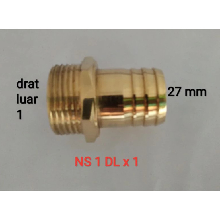 Nepel Selang Drat Luar 1 x 1