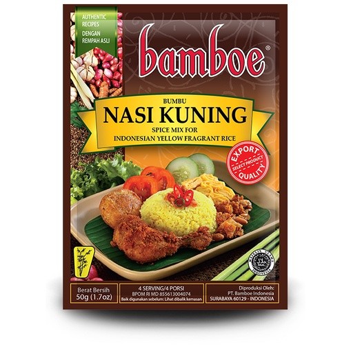

Bumbu Instant Bamboe Nasi Kuning 50 gr