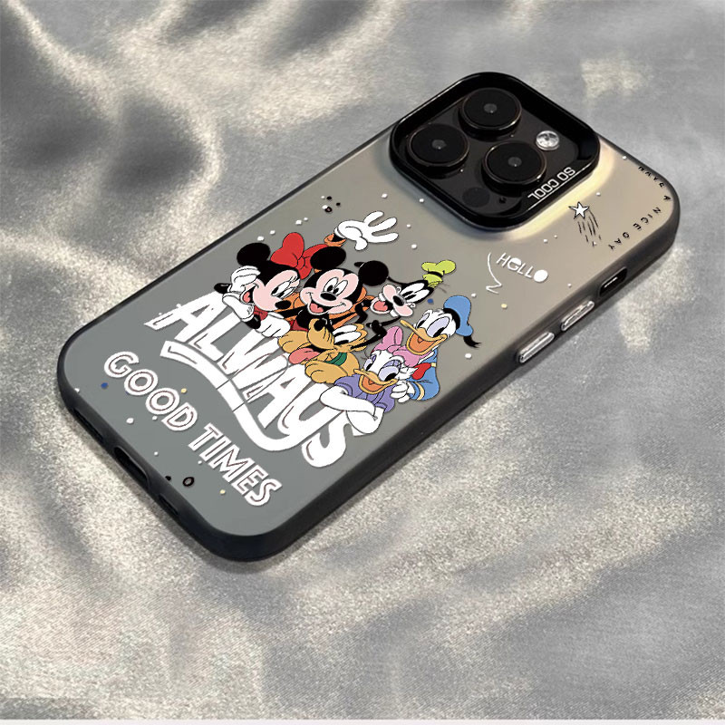 Q256 Mickey Mouse Donald Duck case iPhone seri Kompatibel untuk case hp iPhone 11 12 13 14 15 16 pro