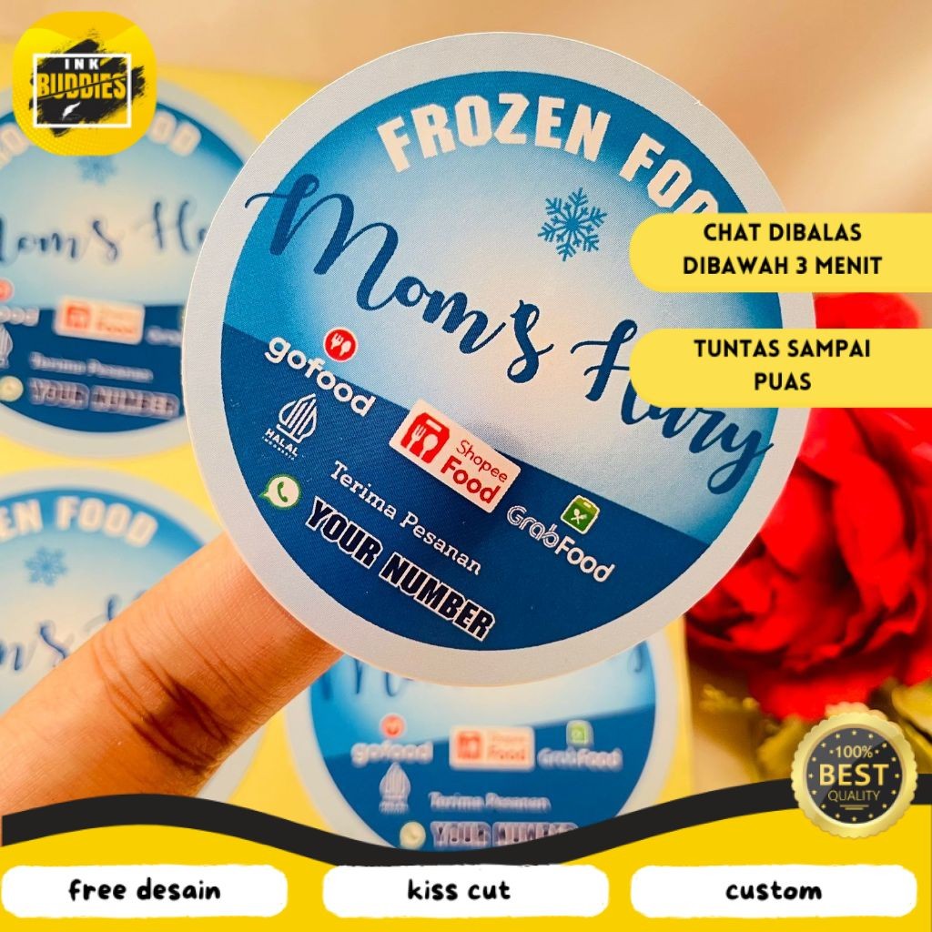 

INB 2-4 Cetak Label Frozen Food Stiker Chromo Makanan Beku Logo Sticker Free Desain Uk.Kecil