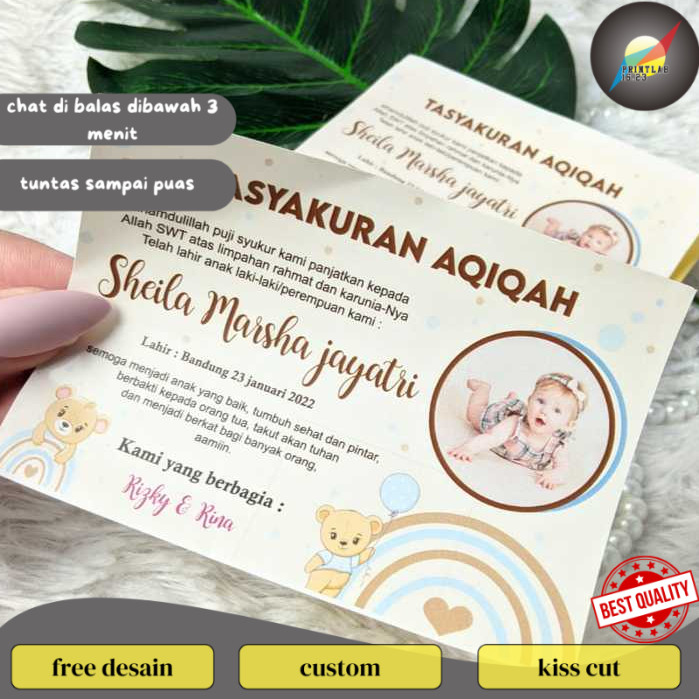 

PrintLab Print Stiker Label Persegi Aqiqah Sticker Kotak Aqikah Stiker Akikah Anak