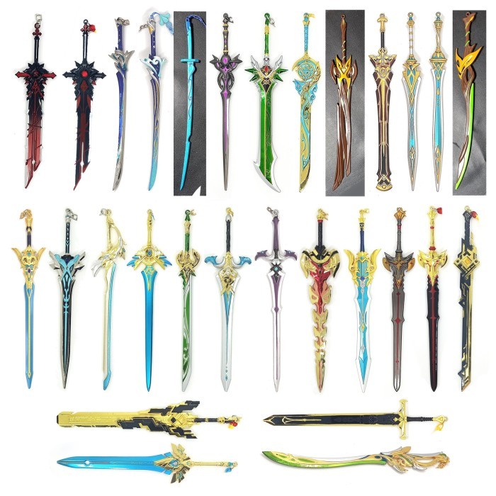 Gantungan kunci pedang 17 cm genshin impact wolf's gravestone