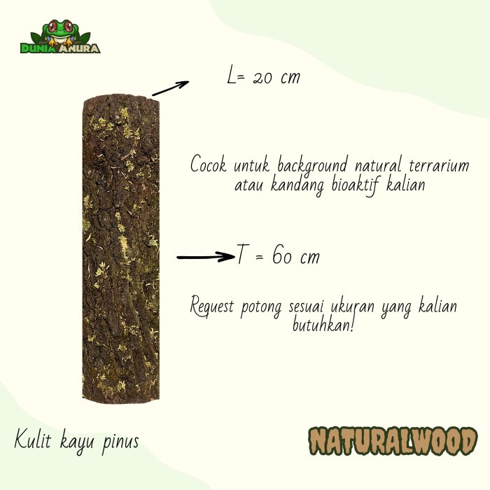 SALE -kulit kayu pinus untuk natural background vivarium