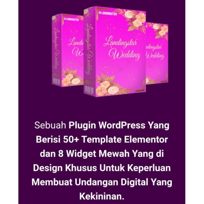 LANDINGSTAR WEDDING PLUGIN - UNDANGAN ONLINE WEBSITE  VIDEO - WEDDINGPRESS WORDPRESS PELUANG USAHA