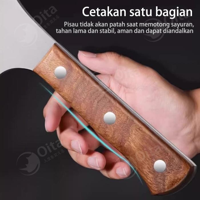 BEST -Pisau Daging Pisau Dapur Kapak Potong Tulang Professional Golok Daging Chef Knife Ketebalan 7.