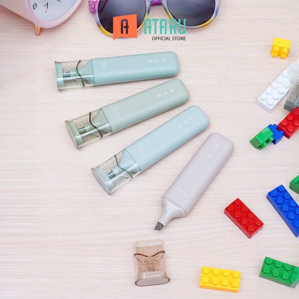 

Ataru Set 4 Pcs Spidol Highlighter - Hijau Pastel Spidol Stabilo Warna Warni Alat Tulis Penanda Text Marker