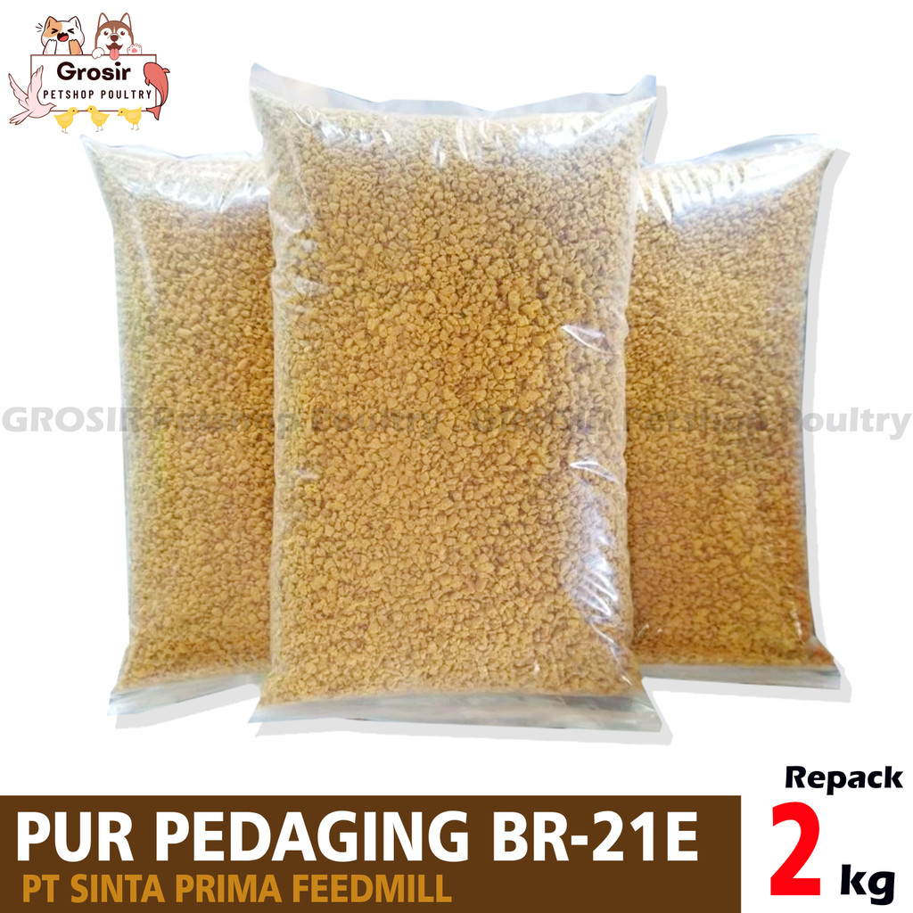 Pur ayam pedaging BR21E / BR-21E / BR 21E SINTA pakan ayam pedaging Repack 2 kg