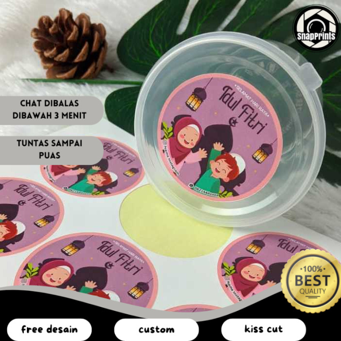 

SP 2-4 Cetak Sticker Label Bulat Idul Fitri Stiker Lebaran Toples Label Kue Lembaran A3+
