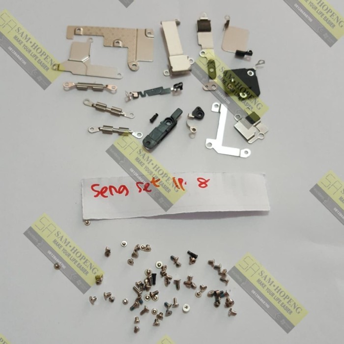 Sparepart And Tool iPhone 8 8G Baut + Seng Fullset Bracket Metal Plat LCD Batre Lock Home