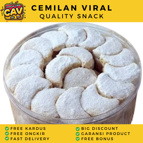 

CAV KUE SALJU TOPLES 350gr Kue Putri Salju Kue Sabit Kue Lebaran Aneka Cemilan Lebaran Viral