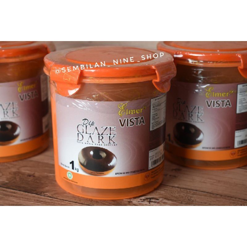 

ELMER DARK Chocolate DIP GLAZE 1 Kg C4 saus coklat cokelat kilap
