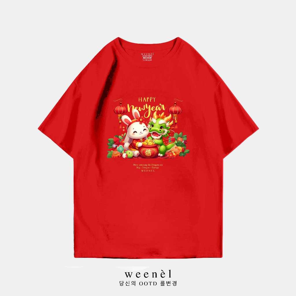 Weenel T-Shirt Oversize Rabbit Dragon CNY